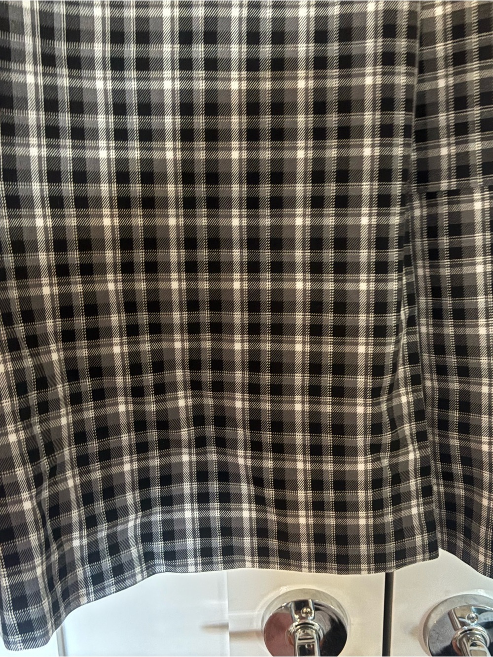 GAP Black & White Plaid Square-Neck Pleated Mini Dress - Picture 3 of 7
